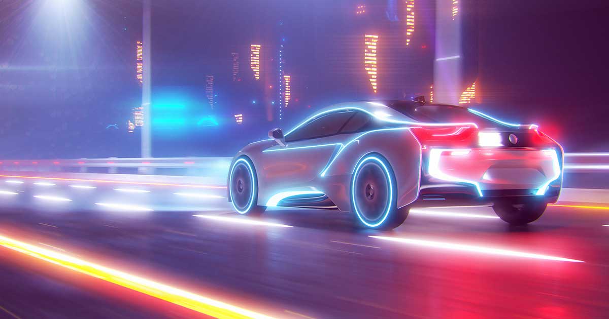 Futuristic EV Sports Car